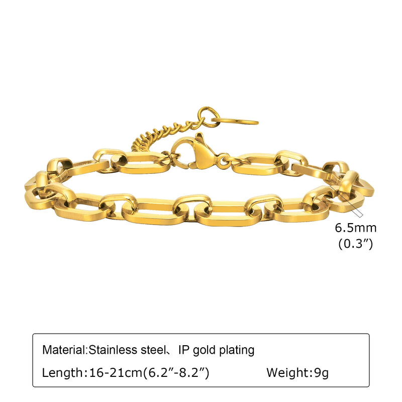 Chunky Gold Plated Stainless Steel Link Necklace
