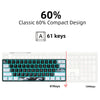Compact 61-Key Mechanical Gaming Keyboard with Blue Switches