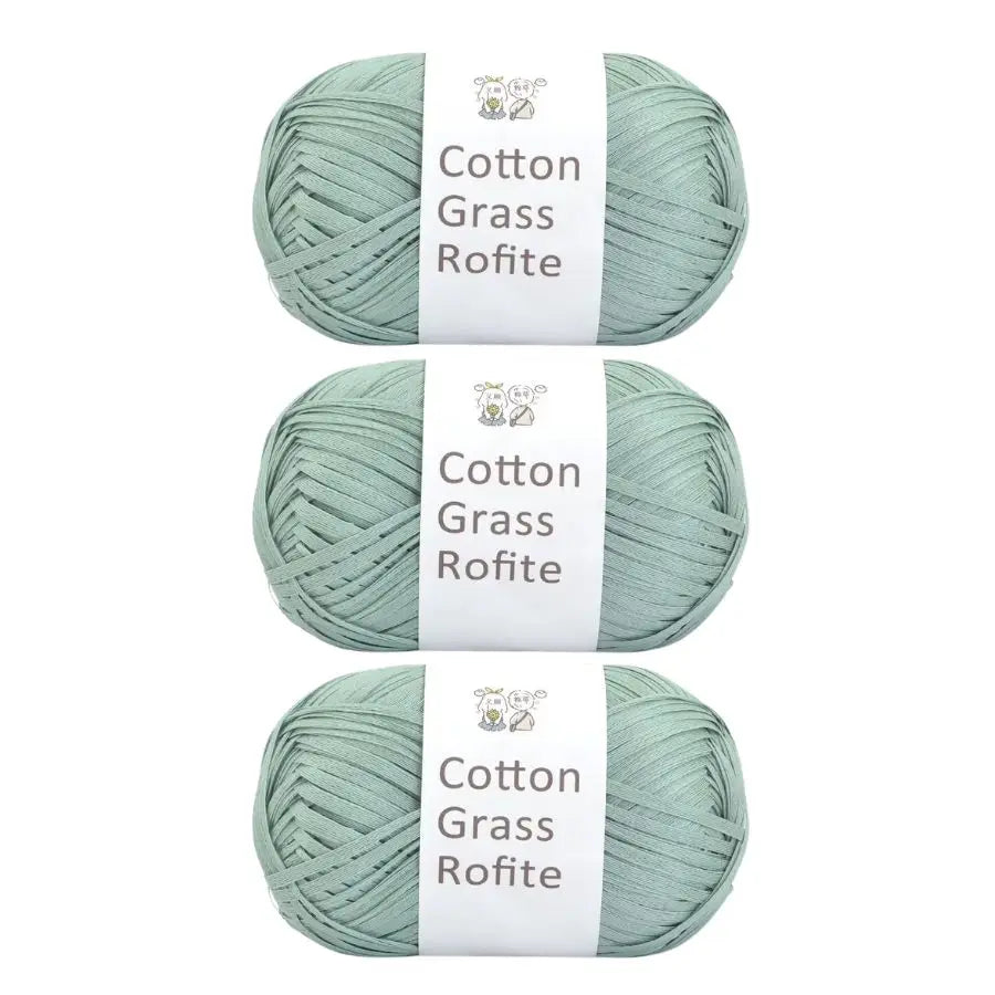 Natural Cotton Raffia Yarn – 3 Ball Set for Crochet, Knitting & Crafting