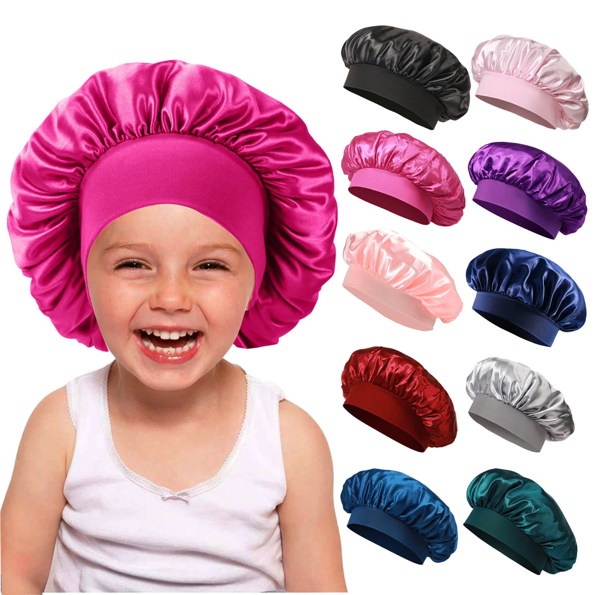 Satin Sleep Bonnet for Kids