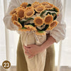 Hand Knitted Rose Bouquet Throw Blanket
