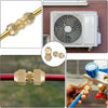 Various copper pipe extension fittings and flare nuts are shown in different contexts, including a fan housing and a hand-hel
