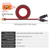 A red and black XT60I-Female power connector cable with a solar panel adapter for photovoltaic power connection.