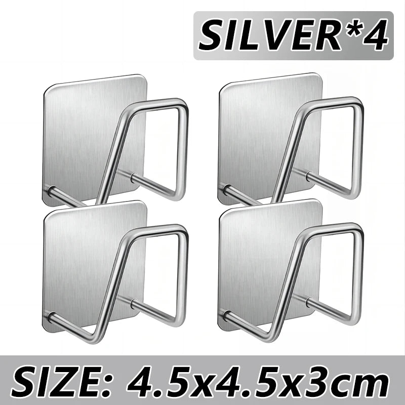 Self-Adhesive Stainless Steel Sponge Holder for Kitchen Sink