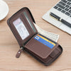 Men's Vintage PU Leather Wallet with Woven Tape Accent