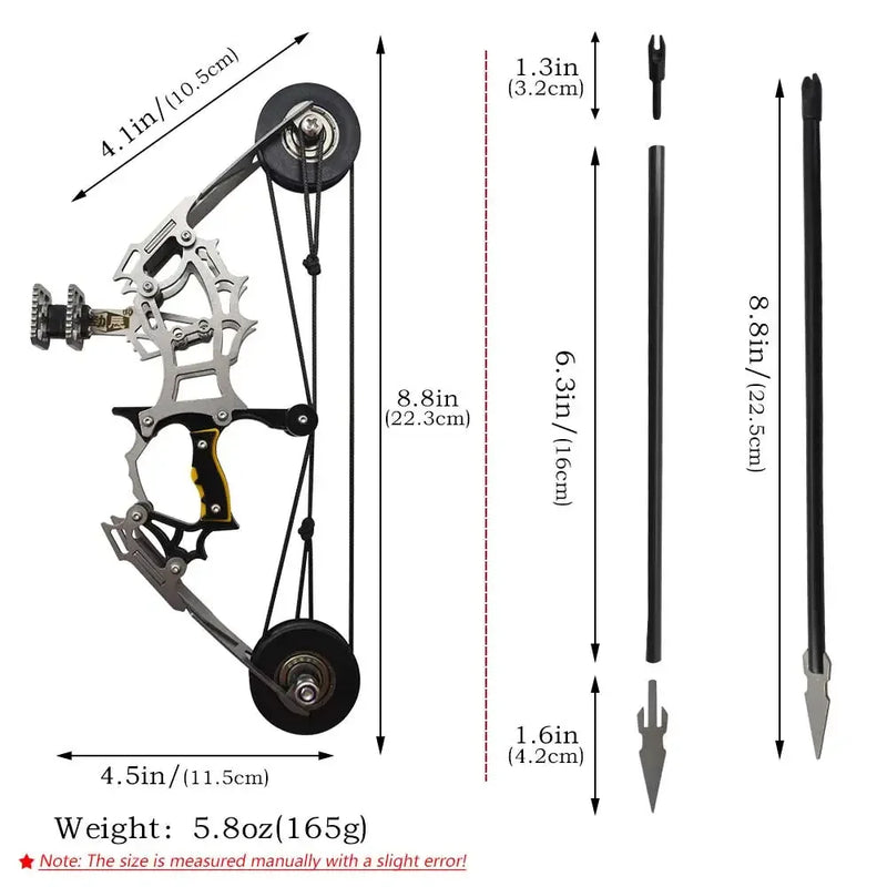 Compact Metal Compound Bow Set