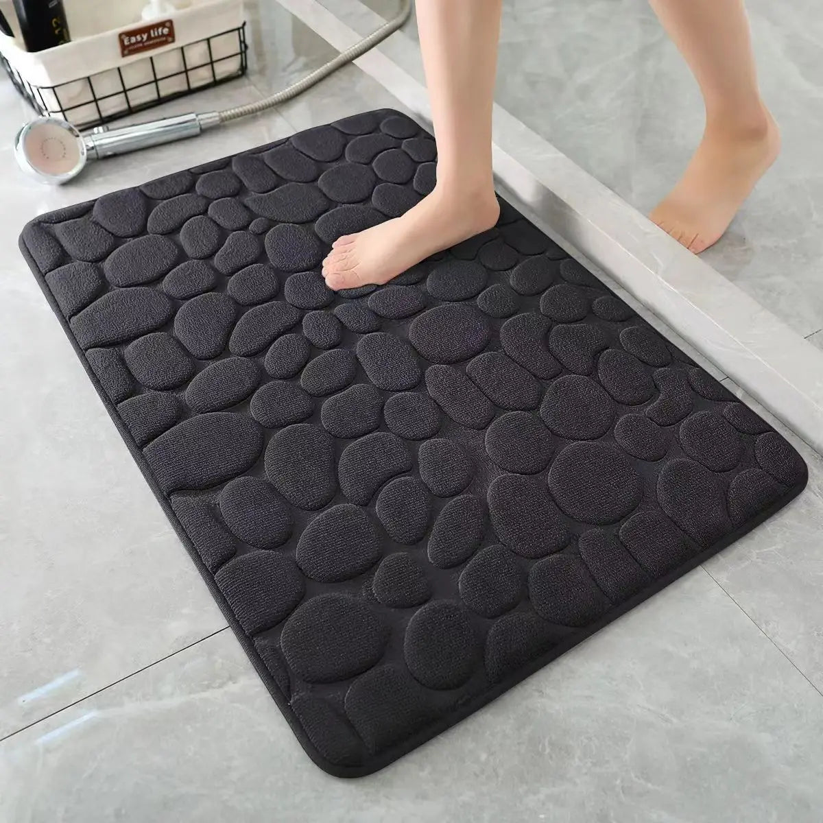 3D Cobblestone Non-Slip Bathroom Mat