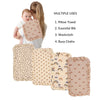 Soft Muslin Gauze Burp Cloths with Ruffle Trim (4-Pack)