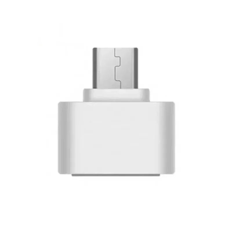 A white 2-in-1 USB 3.2 flash drive with a Type-C connector.