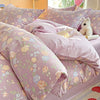 Floral Print 100% Cotton Duvet Cover Set with Two Pillow Shams