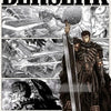 A black and white illustration featuring a fierce warrior holding a sword against a background of chaotic, dark energy.