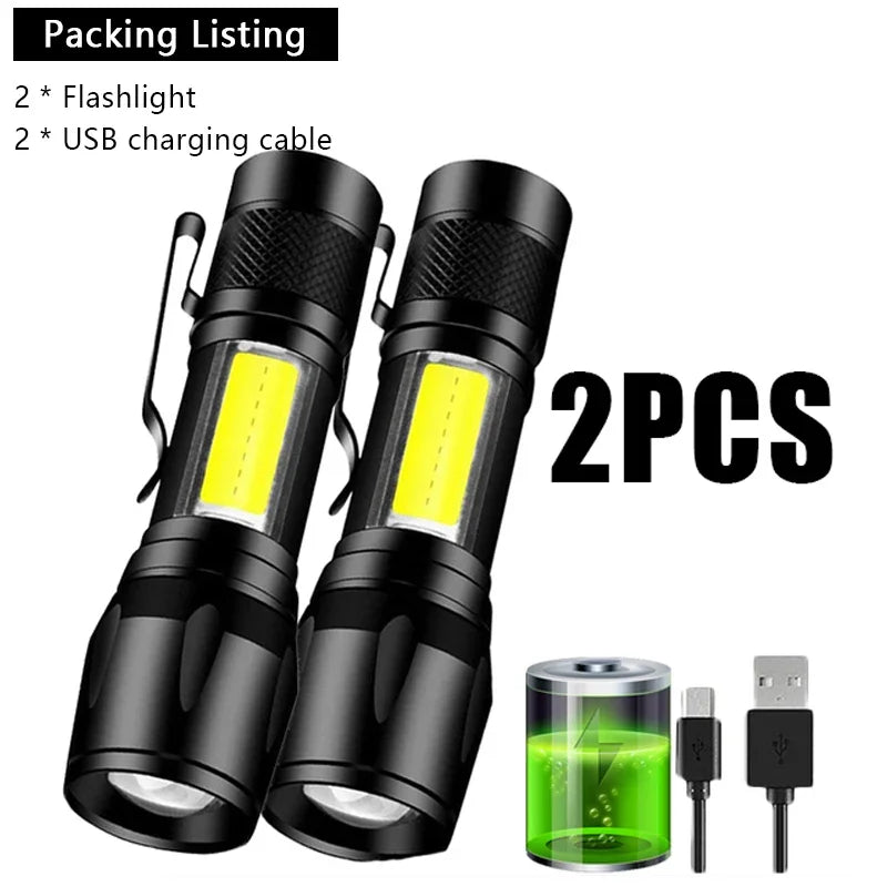 Foldable LED Work Light with Magnetic Base and USB Charging