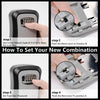 Wall-Mounted 4-Digit Combination Key Lock Box for Secure Key Storage
