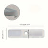 White kitchen sink splash guard with a 7 degree slope and a 61cm length.