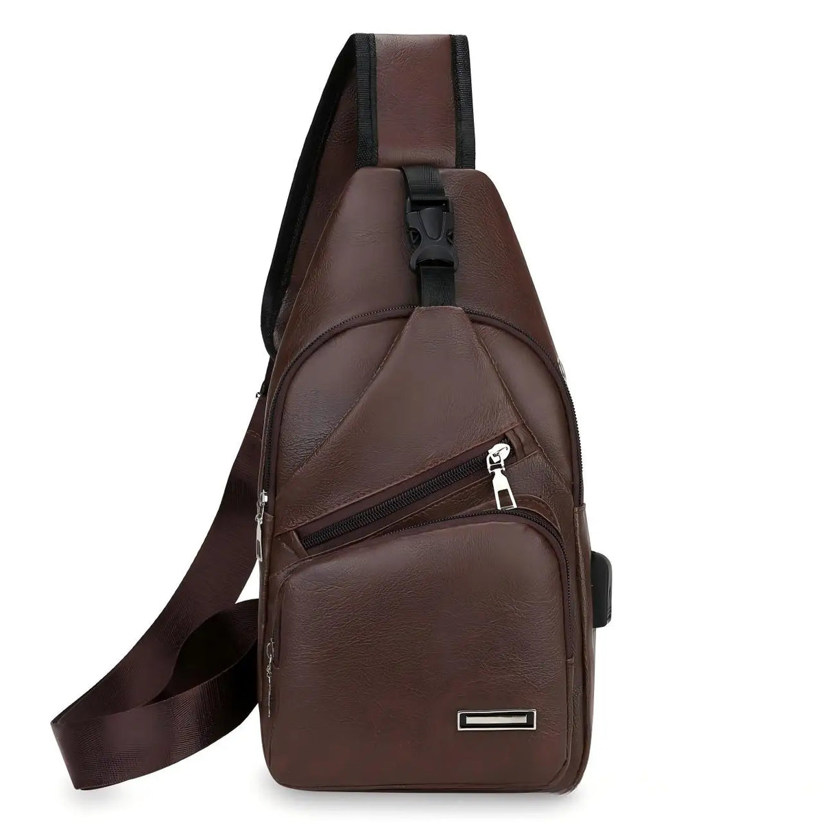 Vintage PU Leather Crossbody Satchel Bag