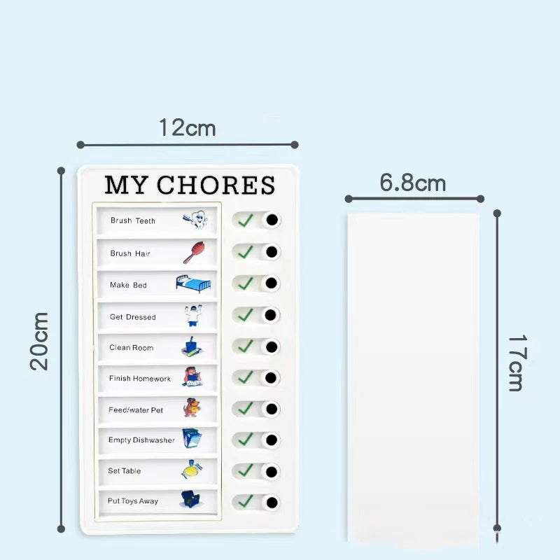 Reusable Kids Chore Chart with Daily Task Checklist