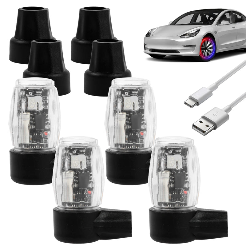 Motion-Activated LED Tire Valve Caps