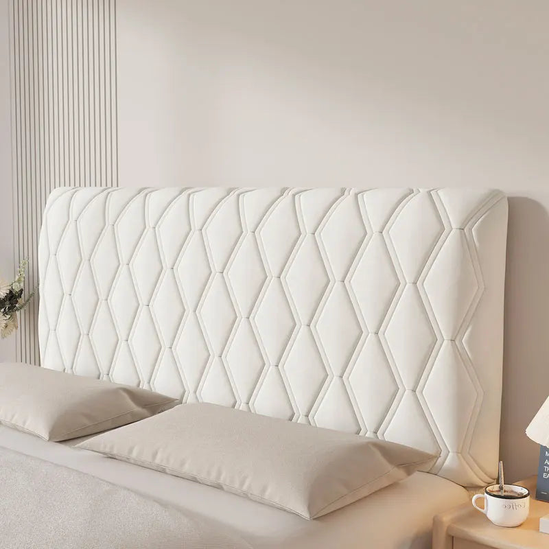 Stretch Velvet Headboard Cover - Queen Size, Dustproof & Slip-on Design