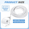 Roll of white rubber steel trim for protecting edges, measuring 6 meters long.
