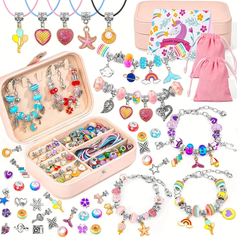 Kit Completo de Pulsera con Abalorios para Hacer en Casa con Caja Organizadora