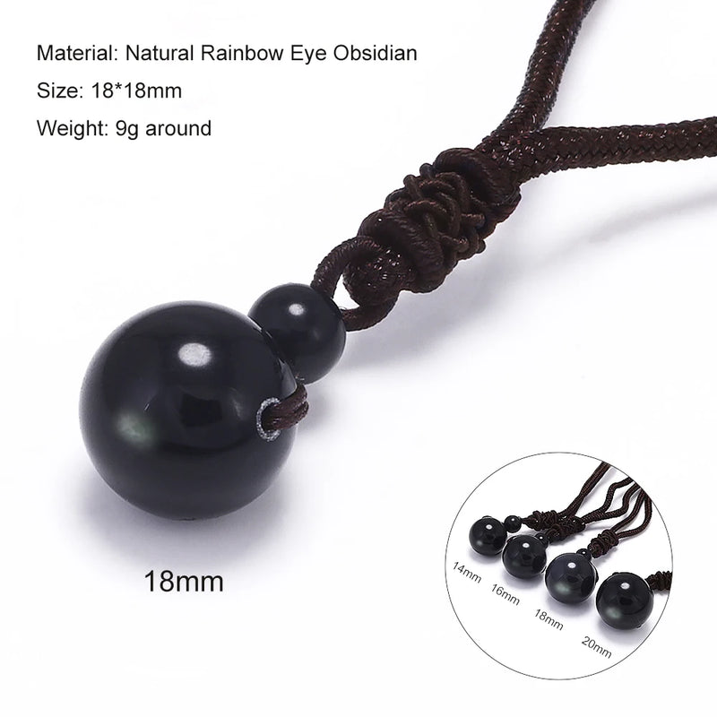 Geometric Natural Stone Pendant Necklace with Adjustable Leather Cord