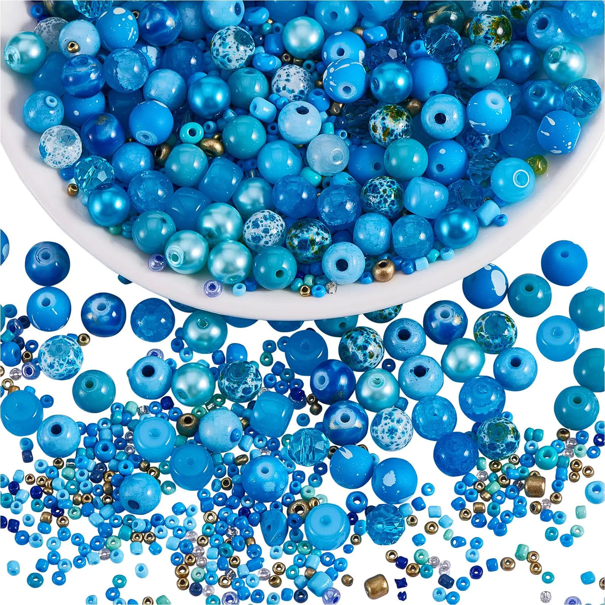 Mixed Size Green Czech Glass Seed Beads for Jewelry Making