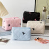 Quilted Floral Makeup Bag with Bow Detail