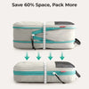 Compression Packing Cubes Set with Expandable Travel Organizers