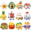 A collection of cute micro building blocks figurines shaped like various desserts and food items.
