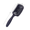 A black volumizing detangling hair comb with 8cm and 24cm markings.