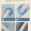 A disposable toilet brush set used for cleaning various areas including the toilet, sinks, bathtubs, and corners.