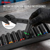 1/2 Inch Drive Impact Socket Set with Storage Rack (8-24mm)