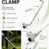 Adjustable clamp mounting system for trimmers and brush cutters featuring a flexible handle and secure fixing