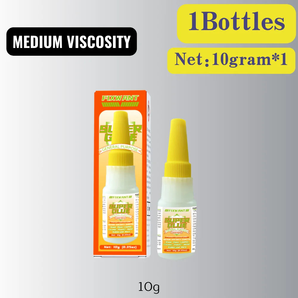 High-Strength Cyanoacrylate Super Glue for Multi-Surface Repairs