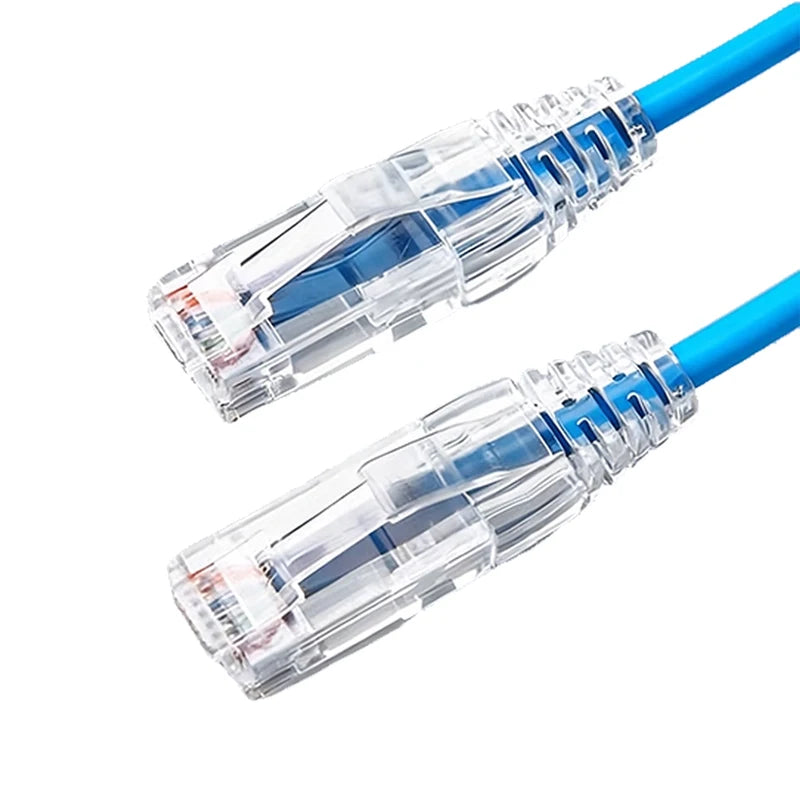 Slim Cat6A Ethernet Patch Cables – 28AWG UTP RJ45 (5-Pack)