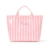 Striped PVC Waterproof Tote Bag for Everyday Use