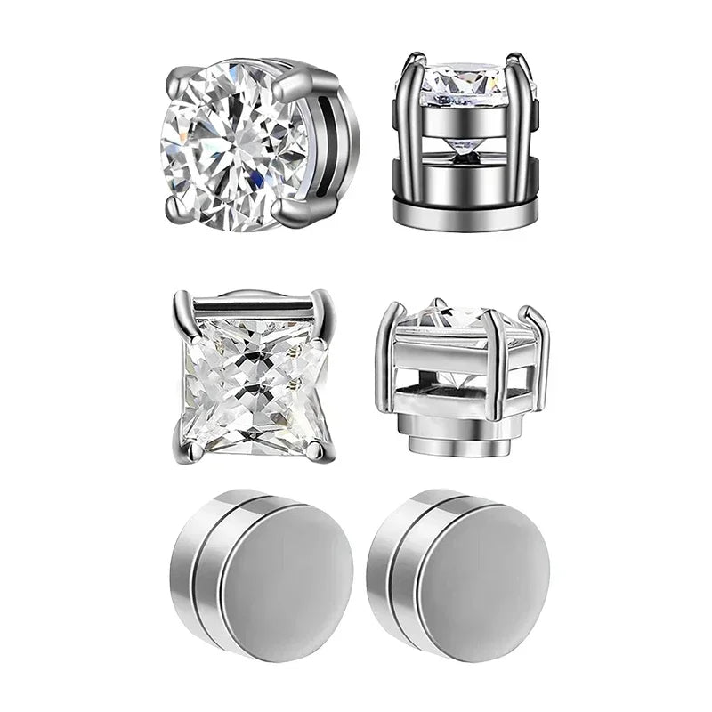 Crystal Magnetic Stud Earrings
