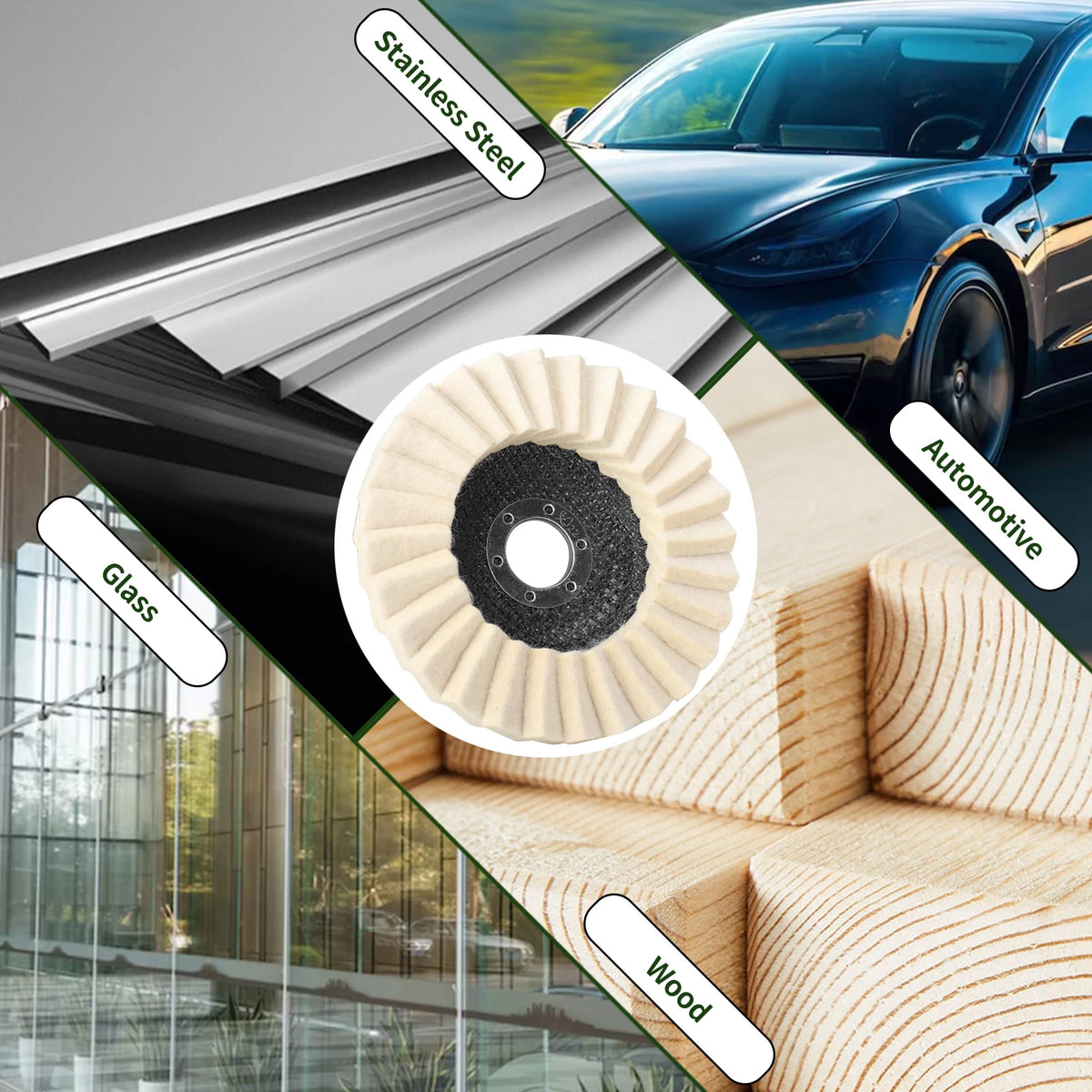 125mm Wool Felt Flap Polishing Disc for Angle Grinders