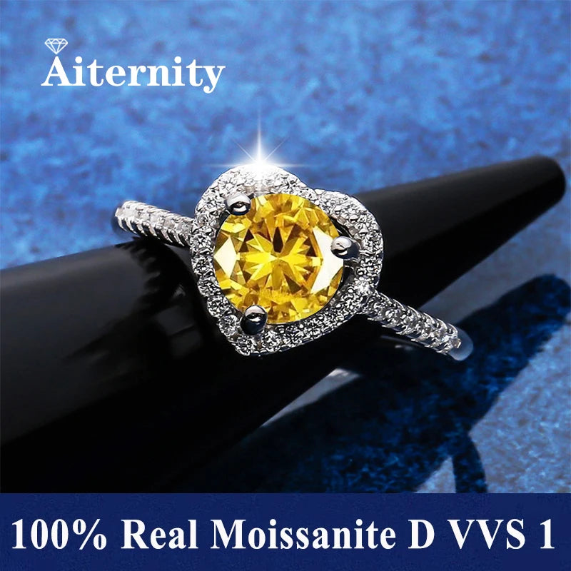 Adjustable Moissanite Ring with Tension Setting
