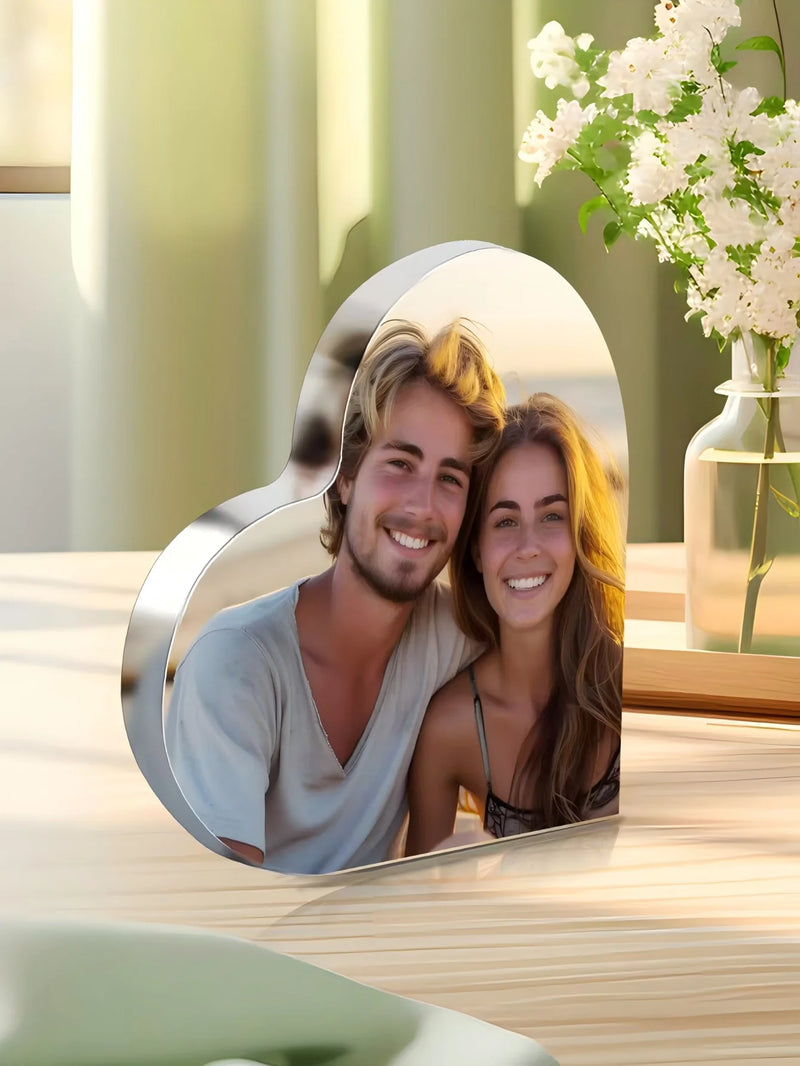 Recuerdo de Acrílico en Forma de Corazón con Foto Personalizada