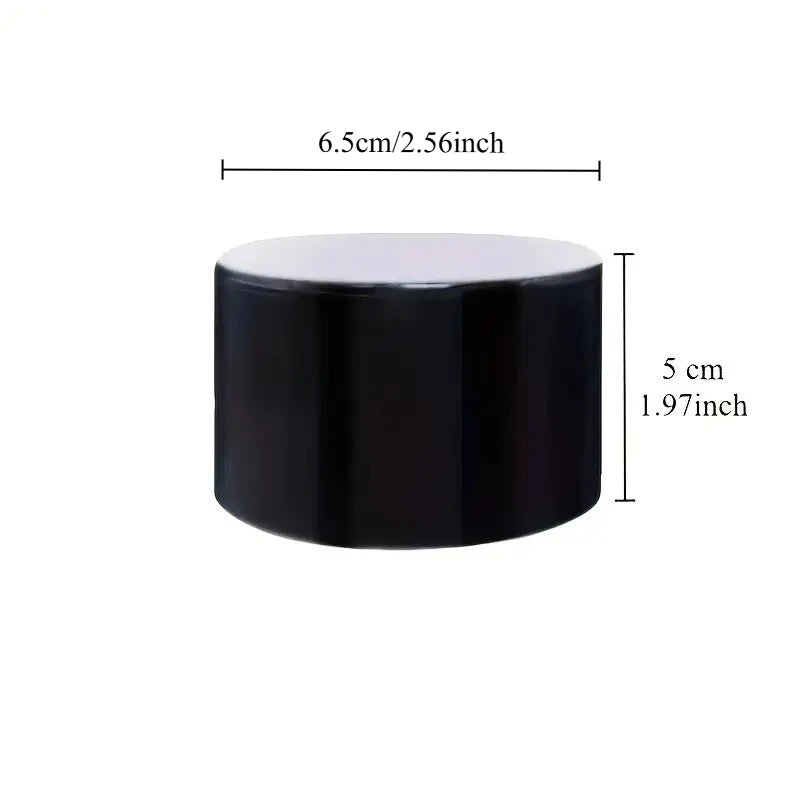 Schwarzes zylindrisches Dichtband mit einem Durchmesser von 5 cm oder 1,97 Zoll.