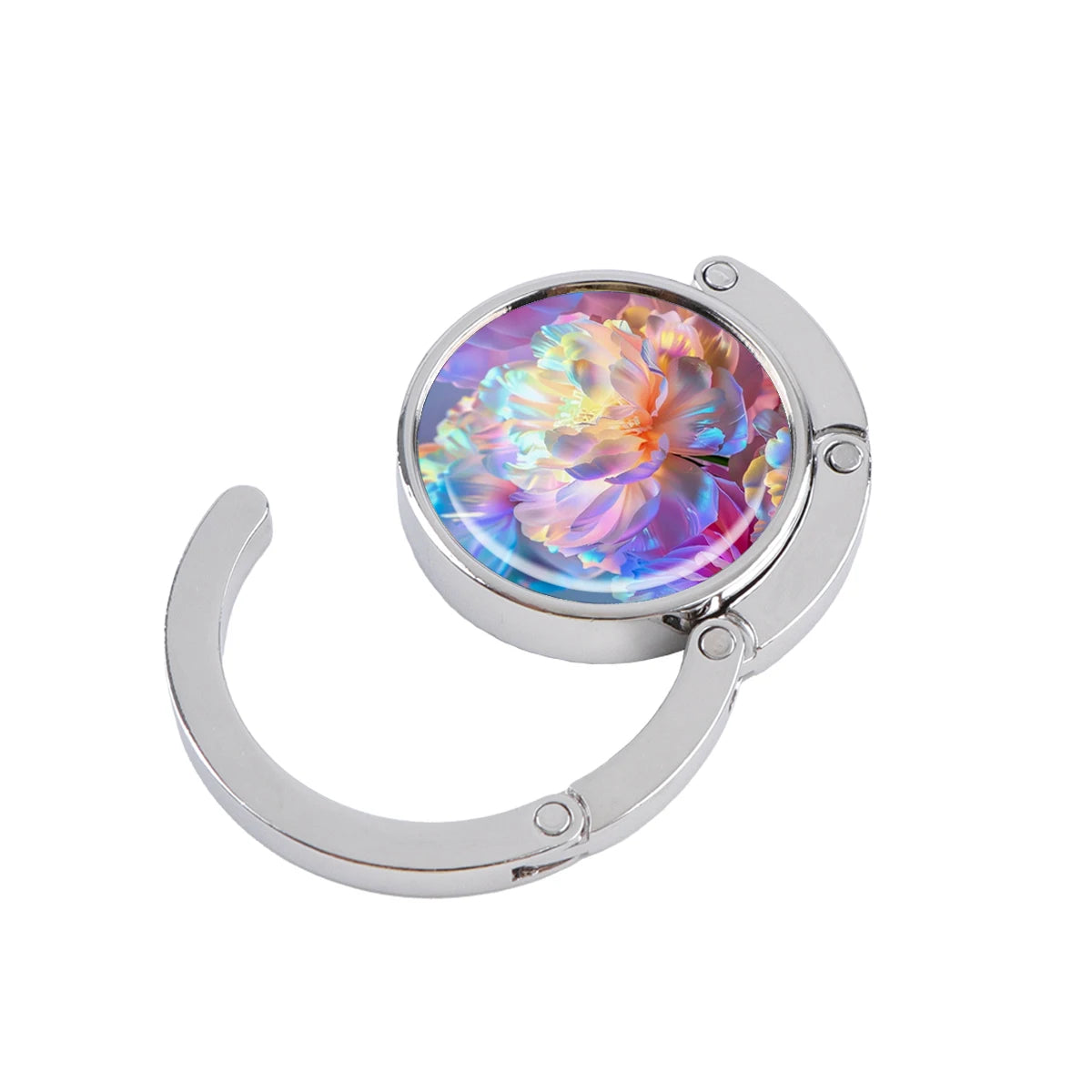 Folding Metal Bag Hook with Marble Finish