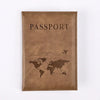 Cute Pink Leather Passport Holder with Card Slots