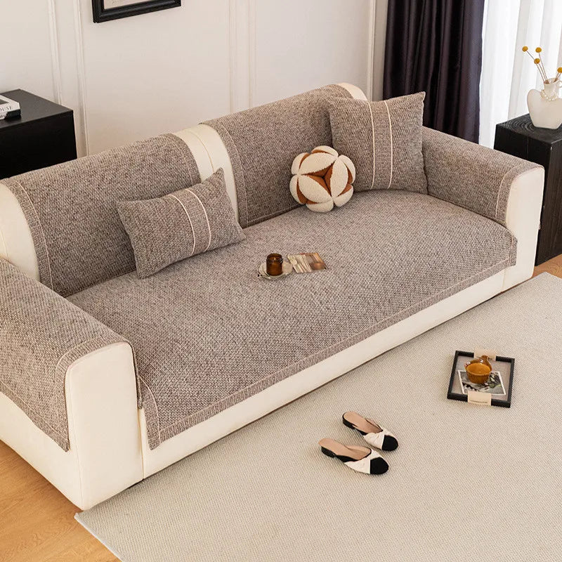 Chenille Non-Slip Sofa Cover for Pets and Everyday Comfort
