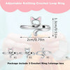 Cat-Themed Crochet Ring Set (3 Pieces)