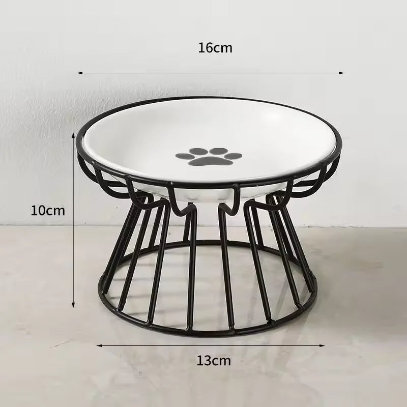 Elevated Ceramic Pet Bowl with Non-Slip Stand