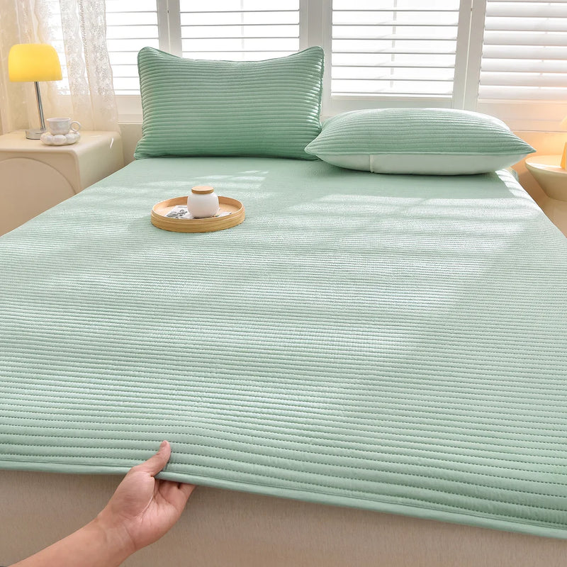 Striped Waterproof Mattress Protector