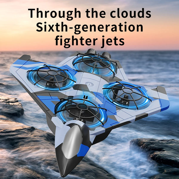 RC Stunt Fighter Airplane with Auto-Hover
