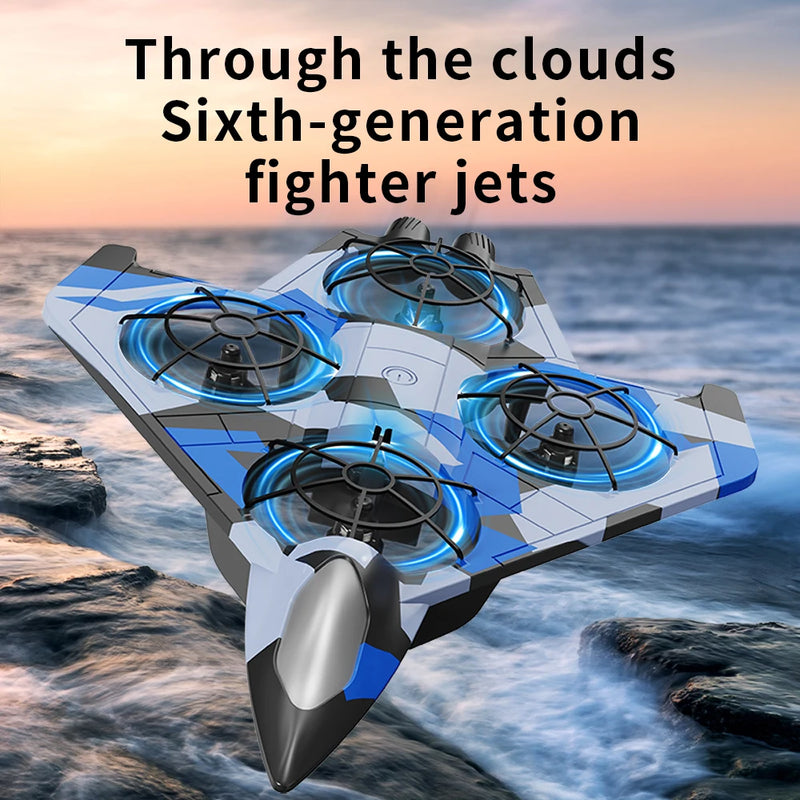 RC Stunt Fighter Airplane with Auto-Hover