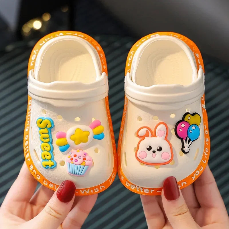 Kids' Quick-Dry Garden Clogs with Cartoon Design